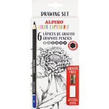 Vionna Alpino Color Experience 6 Grafit Kalem, Sanat Için + Kalemtıraş + Silgi | Profesyonel Çizim Kalemleri | Hediye Olarak Kurşun Kalemler