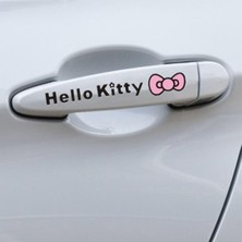 Vionna 4 Adet Set Sevimli Hello Kitty Kapı Kolu Oto Araba Aksesuar Sticker