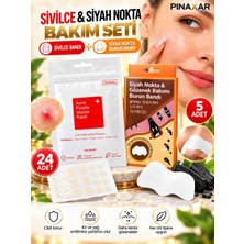 PINAXAR Sivilce Bandı (Akne) 24 Adet + Siyah Nokta Burun Bandı 5 Adet Cilt Bakım Seti