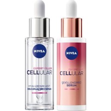 Vionna Cellular Expert Lift Şekillendirici Doğal Retinol Alternatifi Serum 30ML ve Nemlendirici Serum 30ML