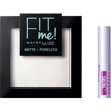 Vionna Maybelline New York Fit Me Matte+Poreless Pudra 90 Translucent (Transparan) & Mini Falsies Surreal Maskara 4.7 ml Makyaj Seti
