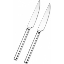Vionna Kabakoz Yemek Bıçağı, 2'li Paslanmaz Çelik Bıçak Seti, Premium Kalite, Gümüş Metal 20 Cm, 2 Adet Içeren Set