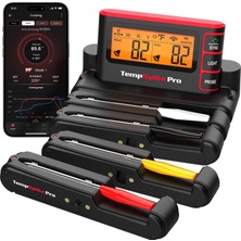Vionna Thermopro TP980 Tempspike Pro Wi-Fi ve Mobil Uygulama Destekli, Sınırsız Menzilli 4 Problu Dokunmatik Akıllı Barbekü Istasyonu
