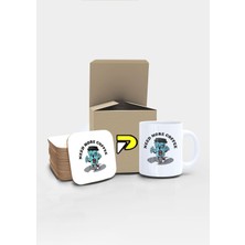 Vionna Postermanya Need More Coffee Zombi Tasarımlı Baskılı Kupa Bardak Seti, Eğlenceli Özel Hediye Mug