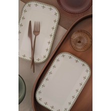 Vionna Kütahya Porselen Bone Minas 2 Parça 26X17 Santimetre Kayık Tabak, Goblen