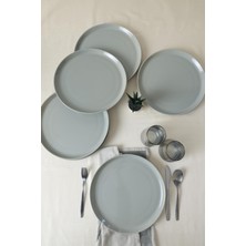 Vionna Keramika Gri Hitit Servis Tabağı 28 cm 6 Adet 616