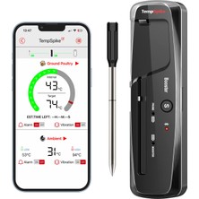 Vionna Thermopro TP961 Tempspike Tam Kablosuz Akıllı Et Termometresi, 150M Menzilli Bluetooth ve Çift Sensörlü Barbekü Isı Ölçer