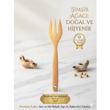 Vionna El Yapımı Şimşir Ağacı Mutfak Çatalı, Ahşap, Sağlıklı Malzeme, Makarna Servis Spatulası