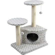 Vionna Tommy Kedi Evli Tırmalama Gri 45X33X70