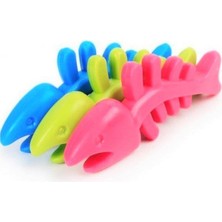Vionna Buffer® Balık Kemiği Iskelet Şekilli Renkli Esnek Plastik Kedi Oyuncağı
