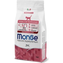 Vionna Monge Kitten Tek Proteinli Sığır Etli Yavru Kedi Maması 1,5 kg