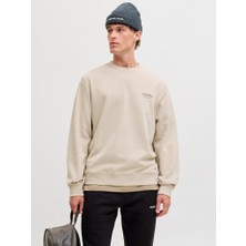 Jack & Jones Jack Jones Jjearchıve Graphıc Sweat Crew Neck Noos Erkek Bej Sweatshirt 12287995-06
