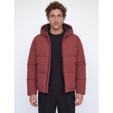 Jack & Jones Jack Jones Jjgalaxy Puffer Jacket Erkek Kiremit Mont 12303930-12