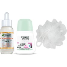 Vionna Garnier C Vitamini Parlak Süper Aydınlatıcı Serum 30 ml & Mineral Lekesiz Koruma Roll-On Deodorant & Duş Lifi Hediyesi