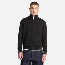 Timberland Williams River Cotton Full Zip Sweater Erkek Siyah Sweatshirt TBC0YHAX0011