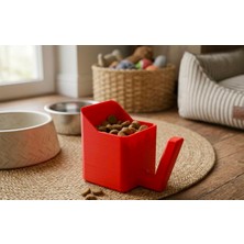 Vionna Hazneli Kedi ve Köpek Mama Küreği – Mama Ölçek Kabı, Pratik Mama Servis Aparatı, Mama Dağıtıcı | 3D Baskı