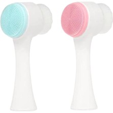 Vionna Roesia Rose Cosmetics Çift Taraflı Cilt Yüz Temizleme Fırçası Peeling Masaj Etkili Gözenek Temizleyici Alet (1 Adet)