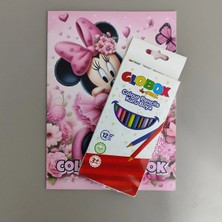 Globox 12 Li Kuruboya ve 16 Sayfa Stickerli Boyama Kitabı ARD10001008