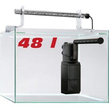 Vionna Sera Scaper Cube 48 L Başlangıç Seti, Modern Nano Akvaryum (48 L) LED Aydınlatmalı ve Filtreli