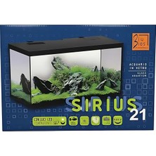 Vionna Atakan Petshop Blubios Sirius 21 Set Akvaryum Ledli 18LT Siyah
