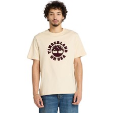 Timberland Holiday Front Graphic Erkek Bej Tişört