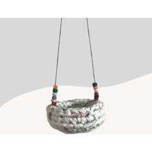 Vionna Muhabbet Kuşları Için Hamak Salıncak Desenli Beyaz-Pembe 8cm