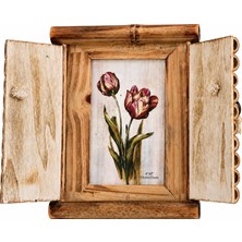 Vionna Fotoğraf Çerçevesi Doğal Ahşap Bambu 10X15 cm Kapaklı Rustik Dekoratif Resim Çerçevesi Sanatsal Premium Ürün El Yapımı Özel Dokunuş Masa Raf Konsol Ev Ofis Dekorasyonu Için Hediyelik Çerçeve