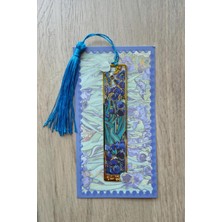 Vionna Kolbi Craft,irisler Van Gogh Püsküllü Altın Renk Metal Kitap Ayracı Hediyelik Sanatsal
