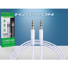 Hadron HD-4308 3,5 mm Gold 1,1 mt Streo Jacklı Kablo Beyaz