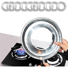 Güncelçarşı 10'lu Paket Ocak Koruyucu Yağ Geçirmez Alüminyum Folyo Ped, Yeniden Kullanılabilir Isıya Dayanıklı Temiz Hijyenik Mutfak Için (22 cm x 22 Cm)