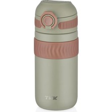 Vionna Tkk 450ML Rahat Içim Çift Yalıtımlı Paslanmaz Çelik Termos Matara (Yeşil)