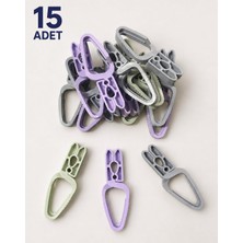 Vionna 15’li Yaysız Mandal Seti – Dayanıklı Plastik Çamaşır Mandalı Karışık Renk