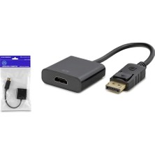 Hadron HDX7873 Displayport To HDMI Görüntü Dönüştürücü 4K 30 Hz Siyah