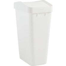 Vionna Rubbermaid Ev ve Mutfak Için Salıncak Üstü Çöp Kutusu, Kolay Erişim Imha ve Kapaklı Ince Modern Çöp Kutusu, 12,2 Galon Kapasite, Beyaz