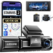 Vionna Azdome M550H 3 Kameralı 4k+2k+1k Çift Starvis 2 Araç Kamerası