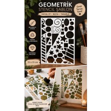 Major Hobi Geometrik Desen Stencil Şablonu 21X15 cm – Duvar ve Hobi Boyama Şablonu