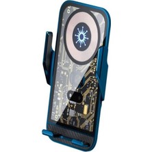 Vionna Ultratekno 15W Sensörlü Araç Içi Wireless Şarjlı Telefon Tutucu Elite Şeffaf Süper Sessiz Tasarım