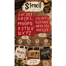 Major Hobi Harry Potter Temalı Alfabe Stencil Seti Büyük Küçük Harf – Büyücü Temalı Yazı Şablonu