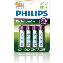 Vionna Philips Çok Aşamalı Life Nimh Pil Aa Mignon 2100 Mah 4'lü Paket