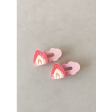 Halley Concept Çilek Figürlü Pembe Pens Toka 4,5x2,5 cm
