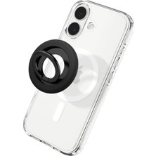 Vionna Spigen Magsafe Destekli Modeller ile Uyumlu Telefon Tutucu Halka Nano Pop Mag Fit Stand Özellikli Siyah - AMP09029 (Spigen Tr Garantili)