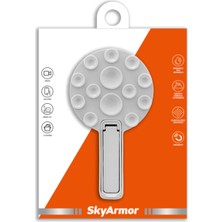 Vionna Mtl Standlı Silikon Vantuzlu Telefon Sabitleyici ve Masa Üstü Tutucu SKY161 Beyaz ile Uyumlu