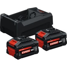 Vionna Bosch EXBA18V-55 Başlangıç Seti (2 x Expert 5.5 Ah + 1 x Gal 12V/18V-80