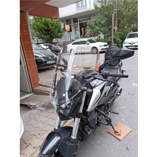 Saw-Tech Dominar 250 Dominar 400 400UG Için Tur Camı Şeffaf + (Montaj Demiri ) Cam Yükseklik 55CM x Üst Genişlik 40CM Yeni