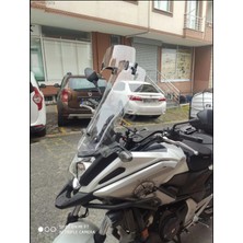 Saw-Tech Honda NC750X 2016 2020 Uyumlu Tur Camı Ön Siperlik Yukseklik 55CM Şeffaf