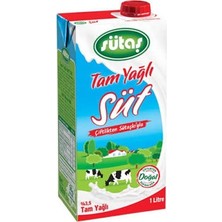 Sütaş Tam Yağlı Süt 1 Lt