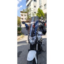 Saw-Tech Honda NC700S ve NC750S 2012 - 2020 Uyumlu Tur Camı + Destek Demiri Yükseklik 60CM Füme Renk