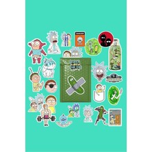 Vionna Ms Major Selection Rick And Morty Sticker Paketi/bullet Journal Defter Çıkartma Ajanda Laptop Etiket, 6874966878946874