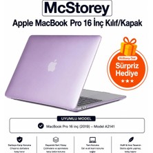 Vionna Mcstorey MacBook Pro A2141 Uyumlu Kristal Tpu Sert Kılıf 16 Inç 2019 Touch Bar Şeffaf Koruma Koruma Lila