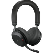Vionna Jabra Evolve2 75 Kablosuz Pc Kulaklık, 8 Mikrofon Teknolojisi, Çift Köpük Stereo Kulaklık, Gelişmiş Aktif Gürültü Iptali, Usb-A Bluetooth Adaptörü ve Ms Takım Uyumluluğu, Siyah